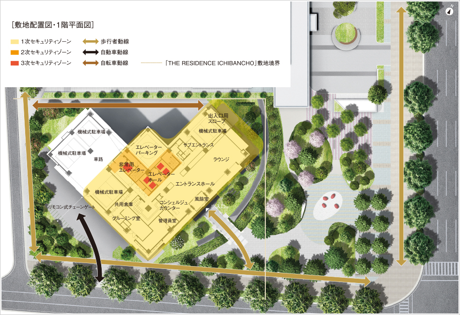 敷地配置図・1階平面図